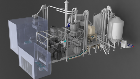 Wood pelleting arrangement design 2